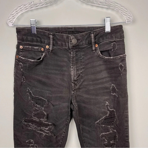 American Eagle Slim Fit Next Level Flex Distressed Jeans Men's 28x28 - Picture 3 of 7